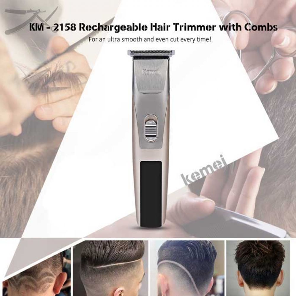Kemei Rechargeable Hair Clipper Trimmer Shaver Razor KM-2158